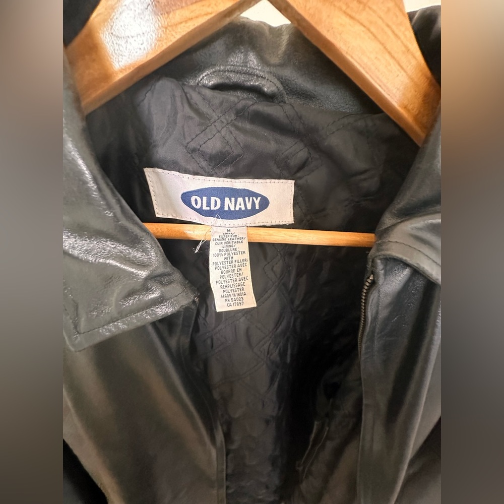 Old Navy Leather Jacket - Picture 2 of 5